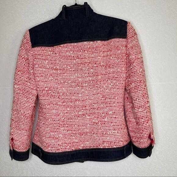 Dolce & Gabbana Vintage Tweed Boucle Denim Wool Jacket 40 - Picture 6 of 7
